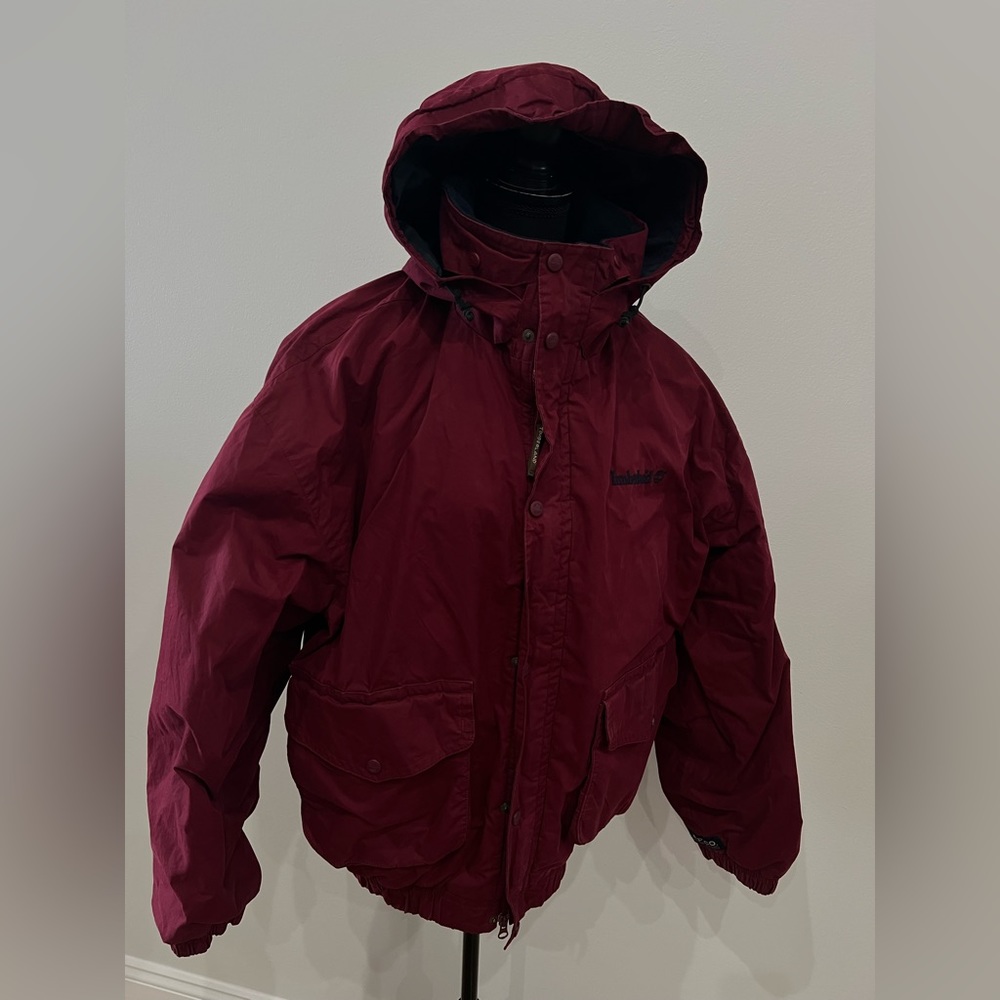 vintage 90s timberland bomber jacket size large